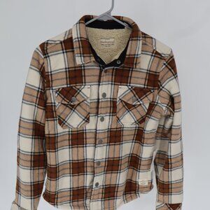 Sherpa-lined flannel shacket, Weatherproof Original Vintage  M 10/12